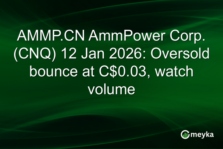 AMMP.CN AmmPower Corp. (CNQ) 12 Jan 2026: Oversold bounce at C$0.03, watch volume