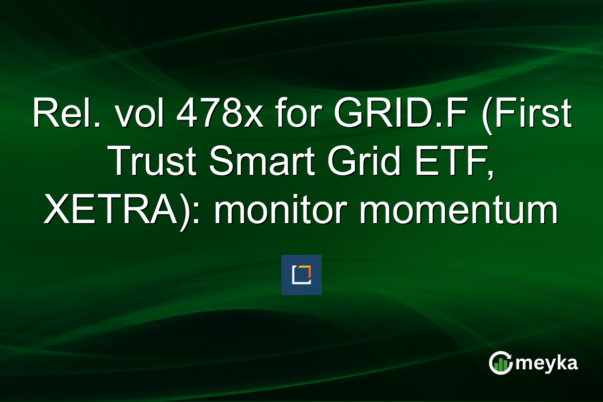 Rel. vol 478x for GRID.F (First Trust Smart Grid ETF, XETRA): monitor momentum