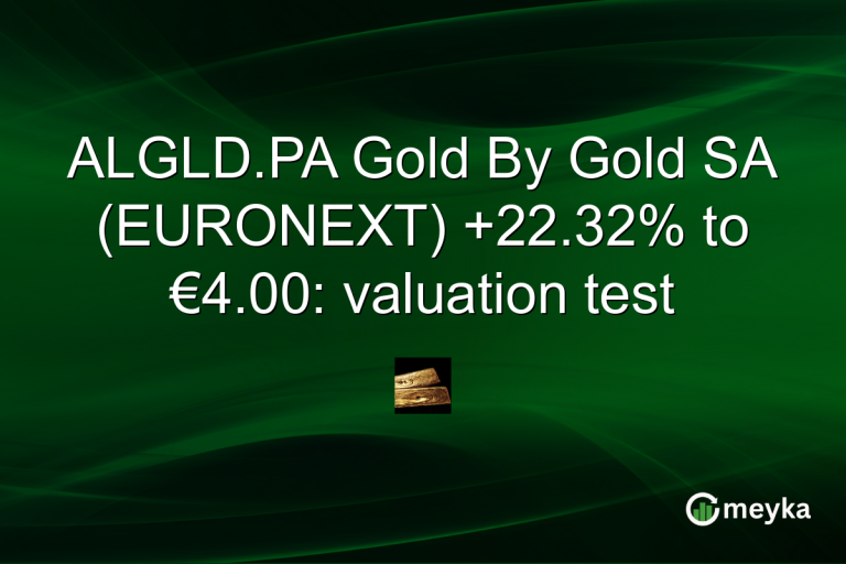 ALGLD.PA Gold By Gold SA (EURONEXT) +22.32% to €4.00: valuation test