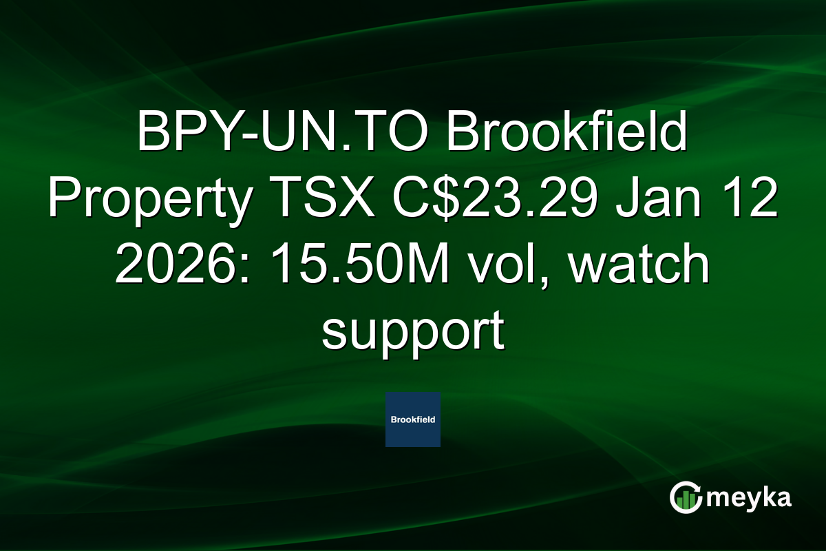 BPY-UN.TO Brookfield Property TSX C$23.29 Jan 12 2026: 15.50M vol, watch support