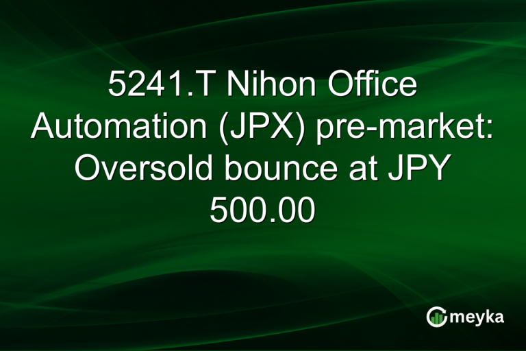 5241.T Nihon Office Automation (JPX) pre-market: Oversold bounce at JPY 500.00