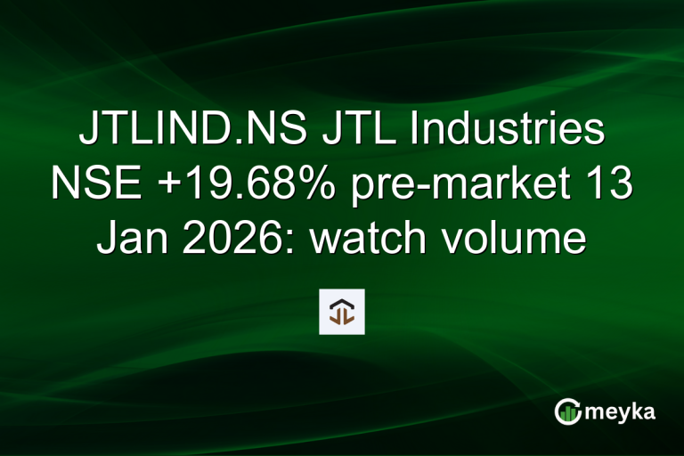 JTLIND.NS JTL Industries NSE +19.68% pre-market 13 Jan 2026: watch volume