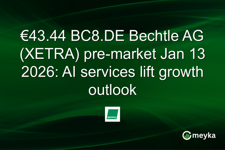 €43.44 BC8.DE Bechtle AG (XETRA) pre-market Jan 13 2026: AI services lift growth outlook