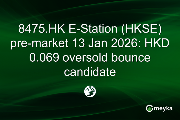 8475.HK E-Station (HKSE) pre-market 13 Jan 2026: HKD 0.069 oversold bounce candidate