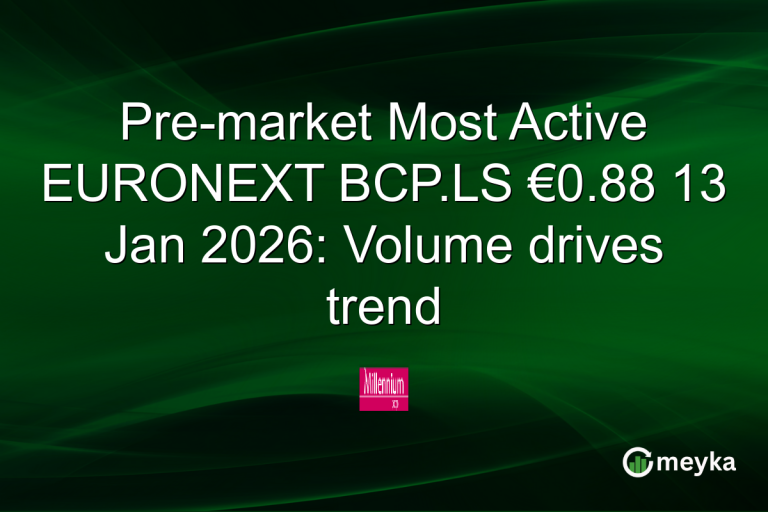 Pre-market Most Active EURONEXT BCP.LS €0.88 13 Jan 2026: Volume drives trend