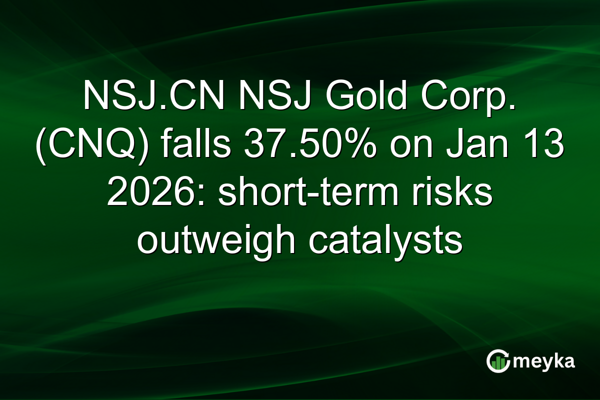 NSJ.CN NSJ Gold Corp. (CNQ) falls 37.50% on Jan 13 2026: short-term risks outweigh catalysts