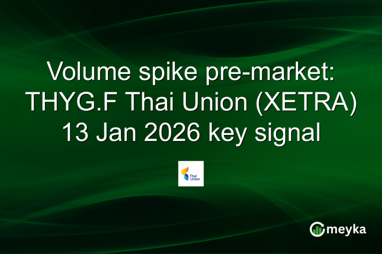 Volume spike pre-market: THYG.F Thai Union (XETRA) 13 Jan 2026 key signal