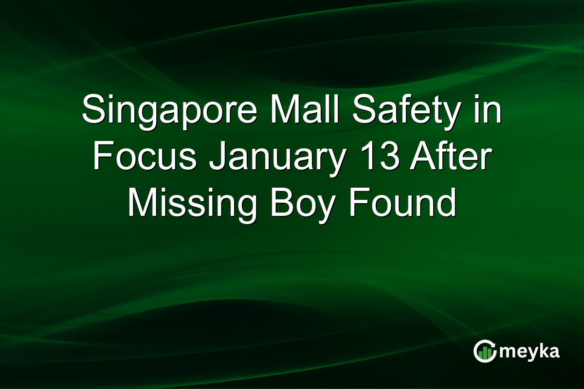 Singapore Mall Safety in Focus January 13 After Missing Boy Found