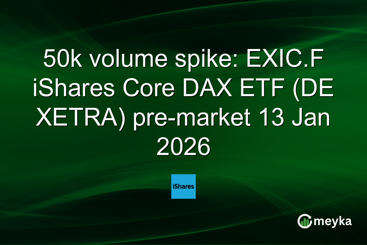 50k volume spike: EXIC.F iShares Core DAX ETF (DE XETRA) pre-market 13 Jan 2026