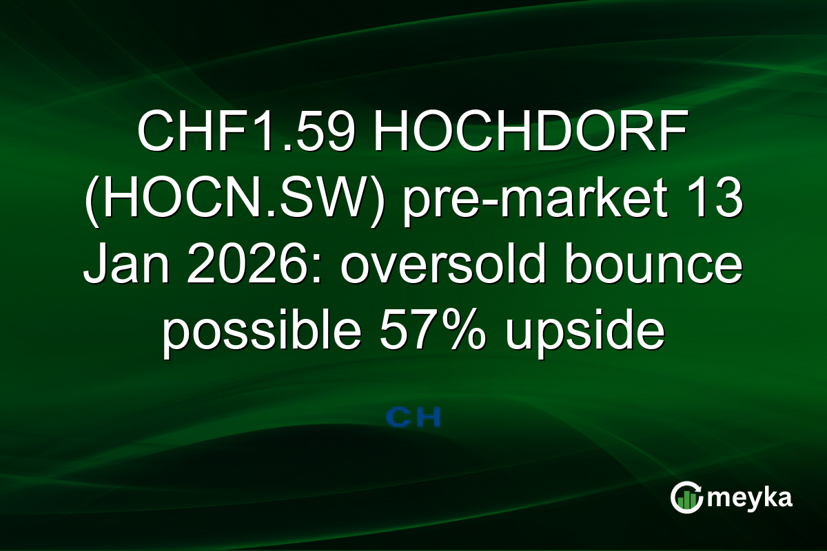 CHF1.59 HOCHDORF (HOCN.SW) pre-market 13 Jan 2026: oversold bounce possible 57% upside