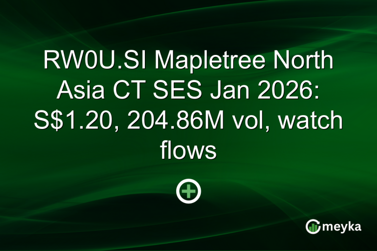 RW0U.SI Mapletree North Asia CT SES Jan 2026: S$1.20, 204.86M vol, watch flows