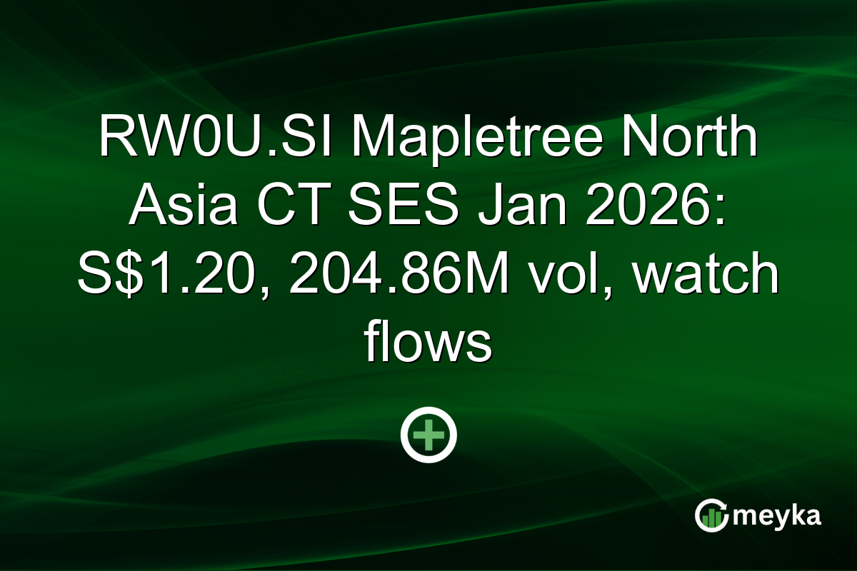 RW0U.SI Mapletree North Asia CT SES Jan 2026: S$1.20, 204.86M vol, watch flows