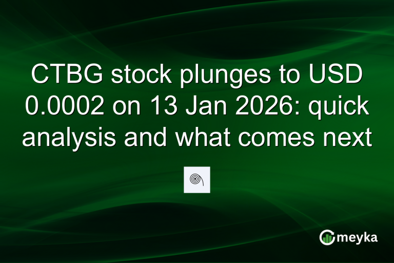CTBG stock plunges to USD 0.0002 on 13 Jan 2026: quick analysis and what comes next
