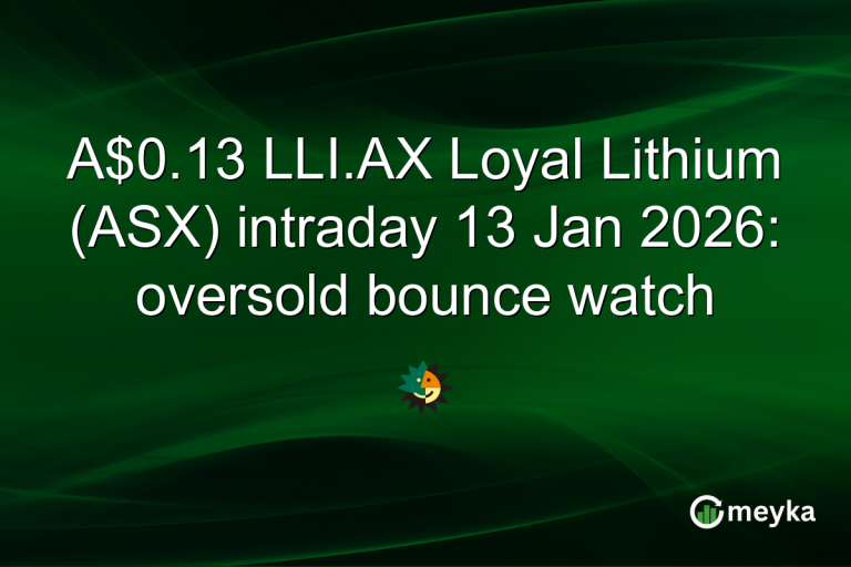 A$0.13 LLI.AX Loyal Lithium (ASX) intraday 13 Jan 2026: oversold bounce watch