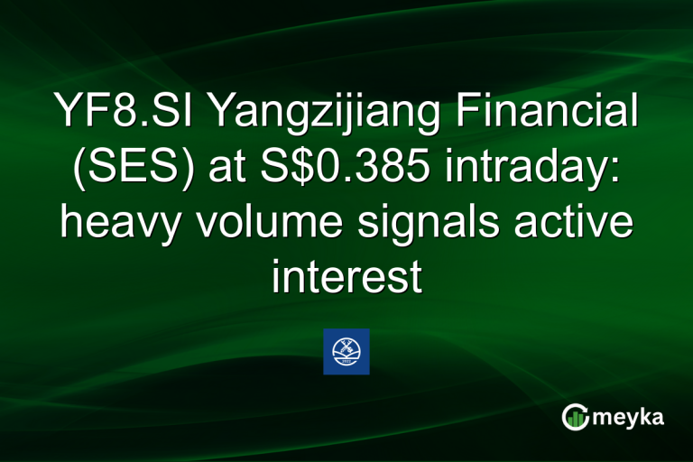 YF8.SI Yangzijiang Financial (SES) at S$0.385 intraday: heavy volume signals active interest