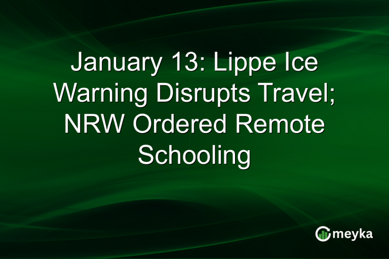 January 13: Lippe Ice Warning Disrupts Travel; NRW Ordered Remote Schooling