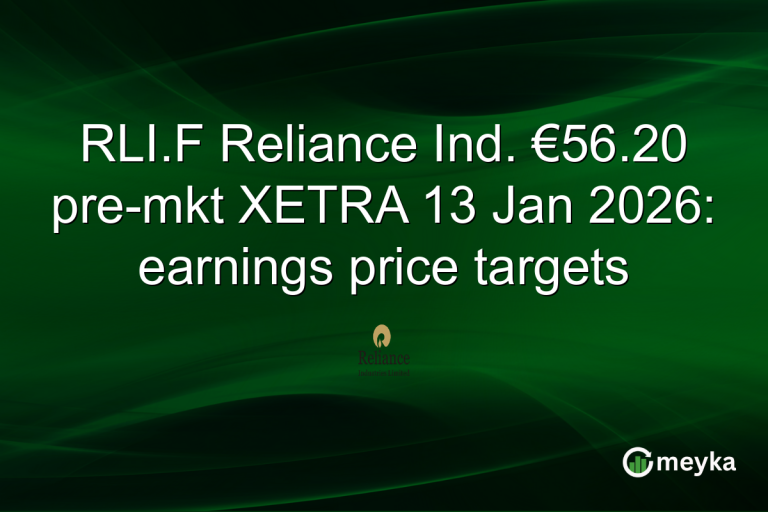 RLI.F Reliance Ind. €56.20 pre-mkt XETRA 13 Jan 2026: earnings price targets