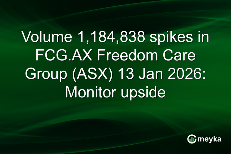 Volume 1,184,838 spikes in FCG.AX Freedom Care Group (ASX) 13 Jan 2026: Monitor upside