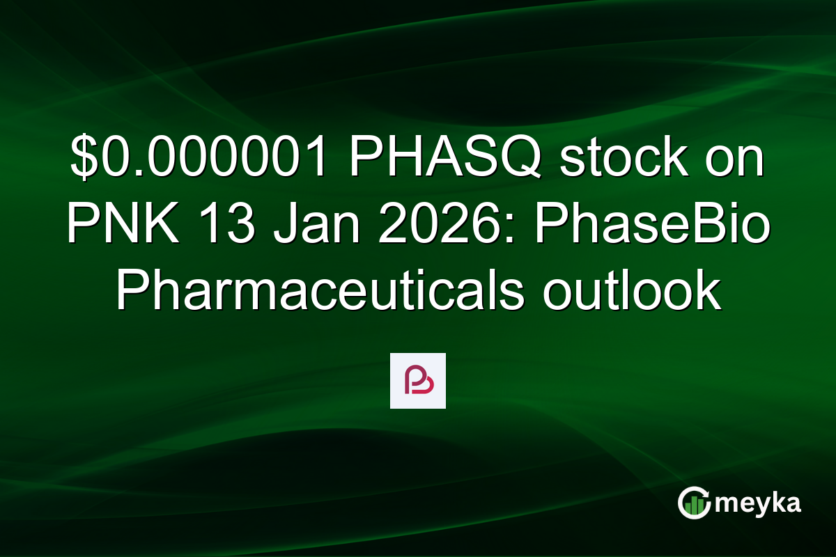 $0.000001 PHASQ stock on PNK 13 Jan 2026: PhaseBio Pharmaceuticals outlook