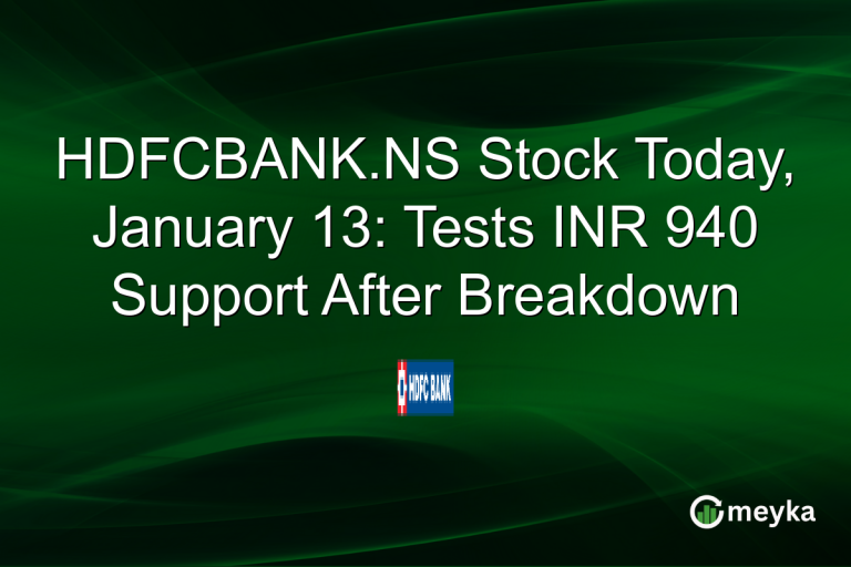 HDFCBANK.NS Stock Today, January 13: Tests INR 940 Support After Breakdown