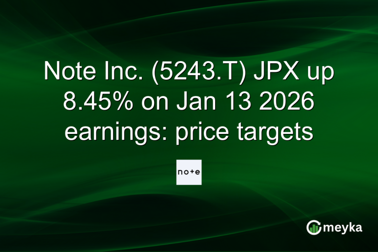 Note Inc. (5243.T) JPX up 8.45% on Jan 13 2026 earnings: price targets