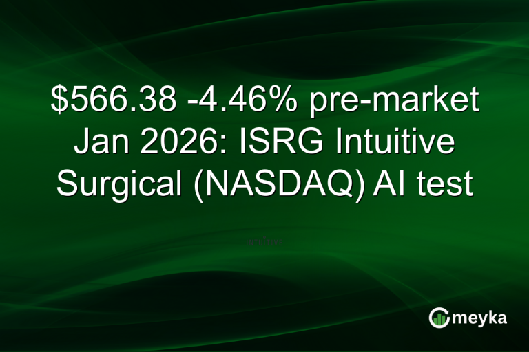 $566.38 -4.46% pre-market Jan 2026: ISRG Intuitive Surgical (NASDAQ) AI test