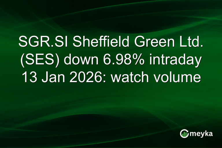 SGR.SI Sheffield Green Ltd. (SES) down 6.98% intraday 13 Jan 2026: watch volume