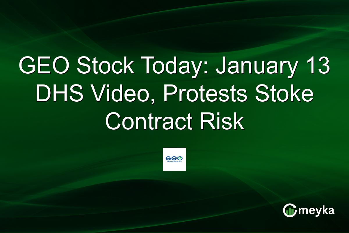 GEO Stock Today: January 13 DHS Video, Protests Stoke Contract Risk