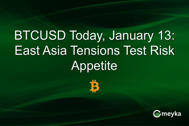 BTCUSD Today, January 13: East Asia Tensions Test Risk Appetite