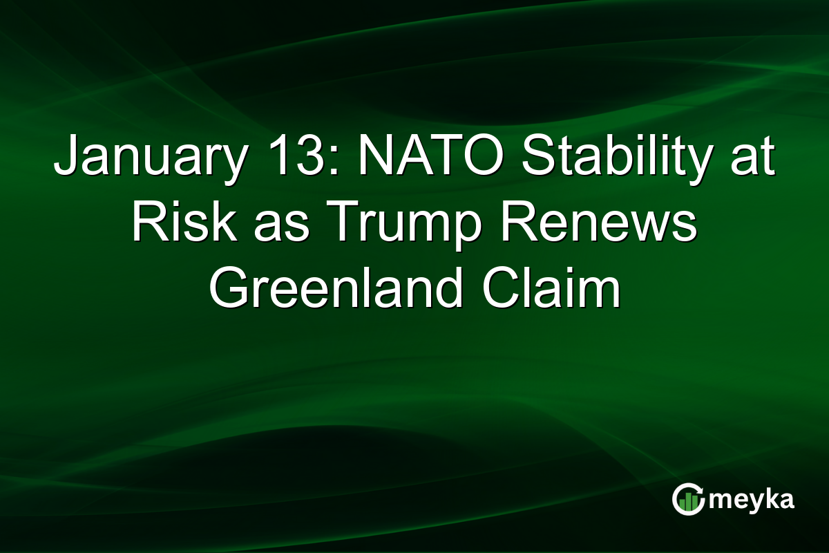 January 13: NATO Stability at Risk as Trump Renews Greenland Claim