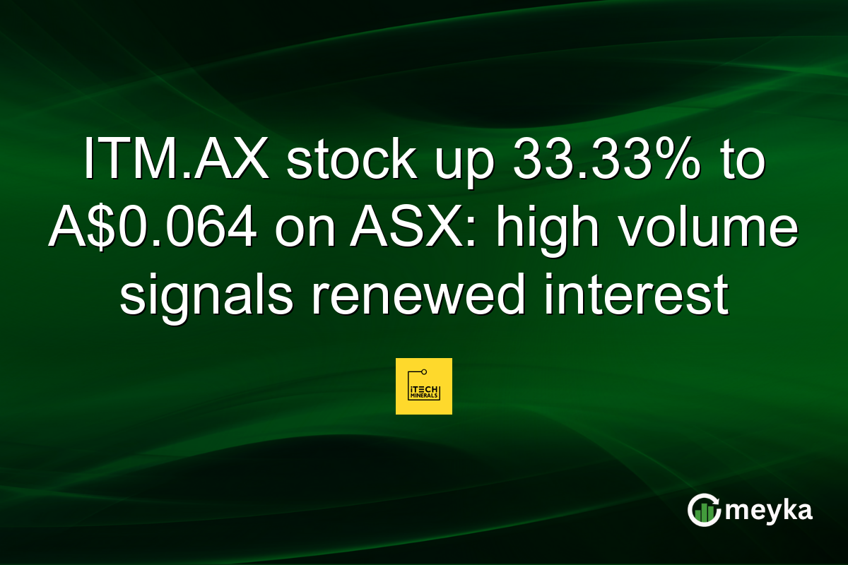 ITM.AX stock up 33.33% to A$0.064 on ASX: high volume signals renewed interest