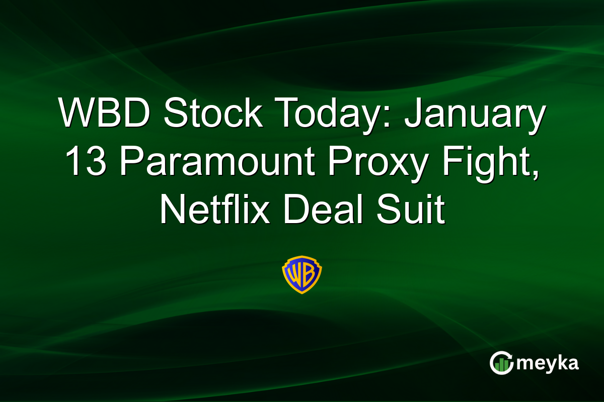 WBD Stock Today: January 13 Paramount Proxy Fight, Netflix Deal Suit