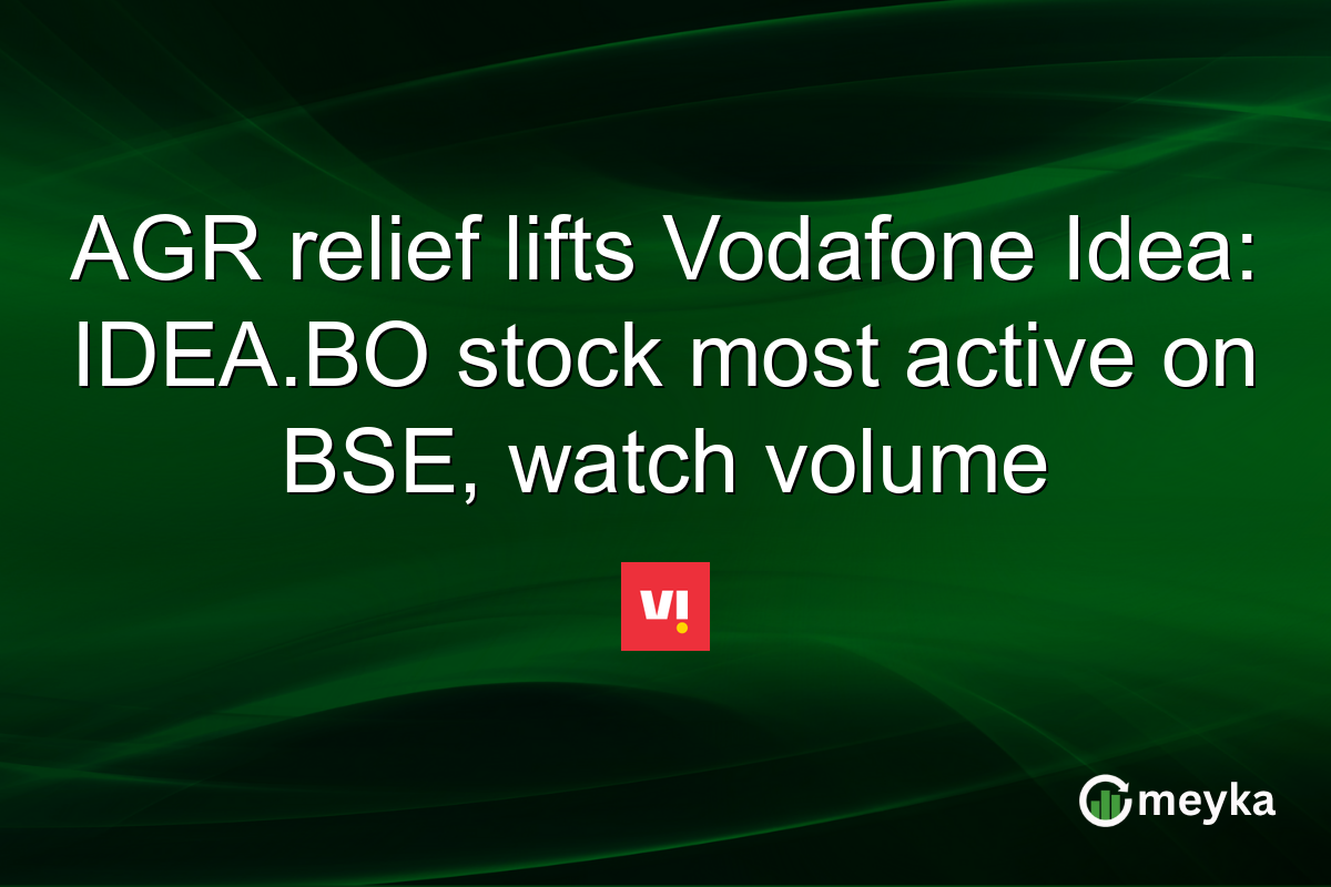 AGR relief lifts Vodafone Idea: IDEA.BO stock most active on BSE, watch volume
