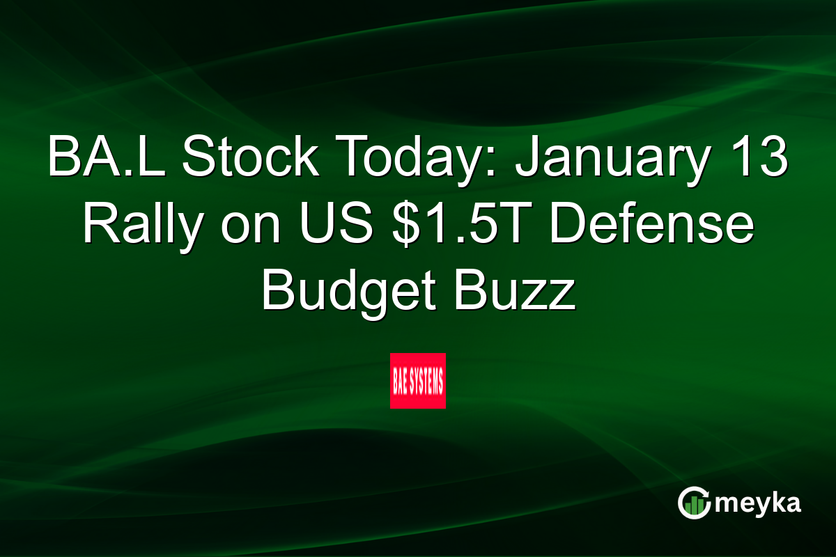 BA.L Stock Today: January 13 Rally on US $1.5T Defense Budget Buzz