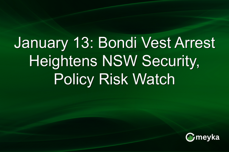 January 13: Bondi Vest Arrest Heightens NSW Security, Policy Risk Watch