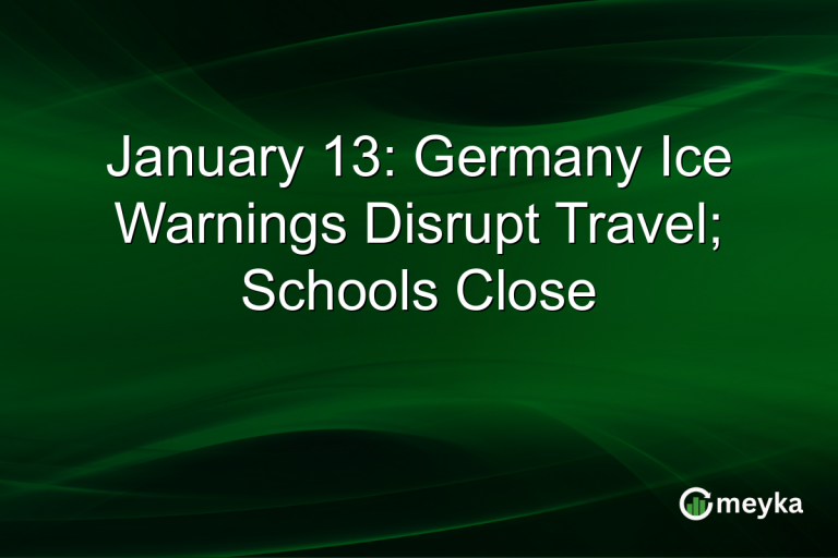 January 13: Germany Ice Warnings Disrupt Travel; Schools Close