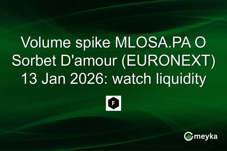 Volume spike MLOSA.PA O Sorbet D'amour (EURONEXT) 13 Jan 2026: watch liquidity