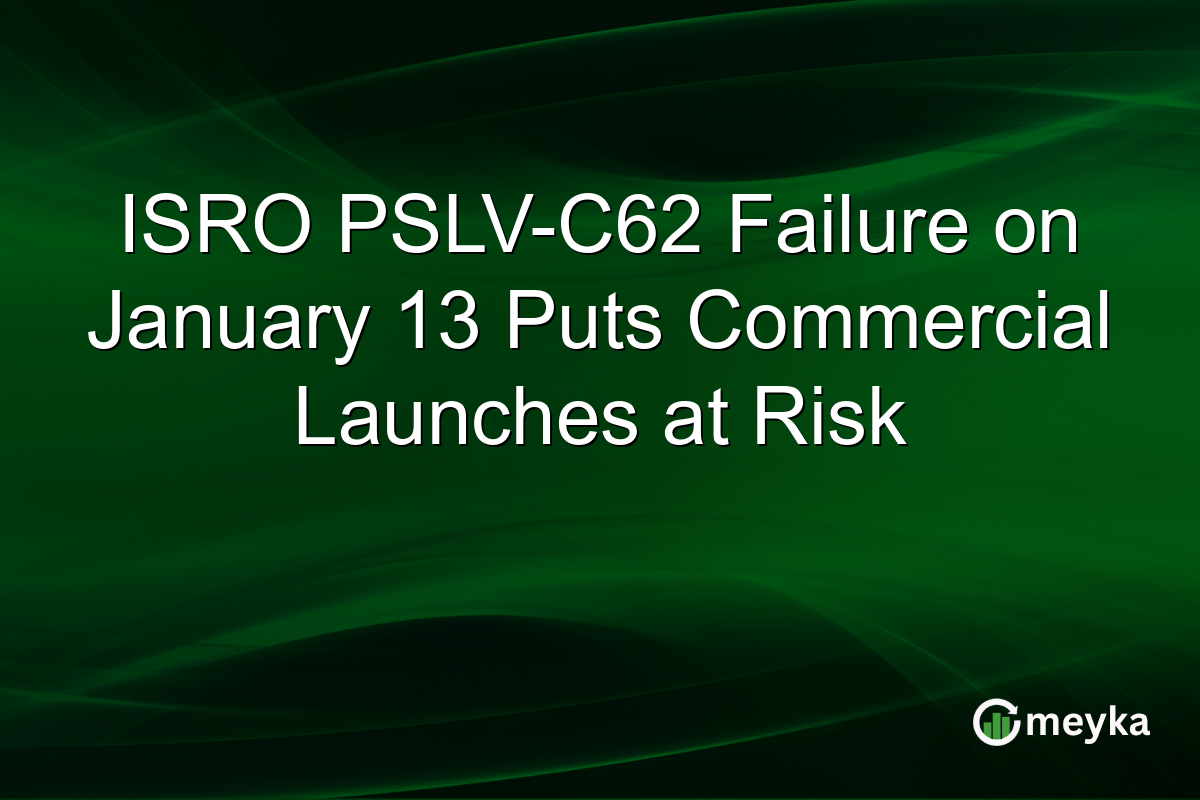 ISRO PSLV-C62 Failure on January 13 Puts Commercial Launches at Risk