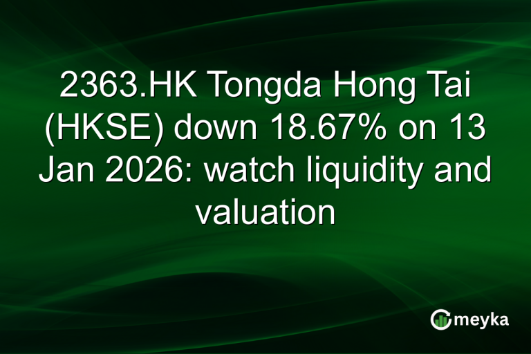 2363.HK Tongda Hong Tai (HKSE) down 18.67% on 13 Jan 2026: watch liquidity and valuation