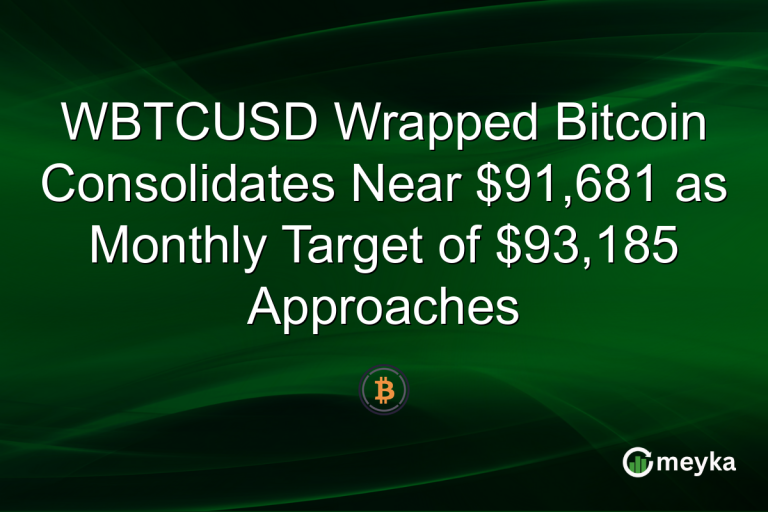 WBTCUSD Wrapped Bitcoin Consolidates Near $91,681 as Monthly Target of $93,185 Approaches