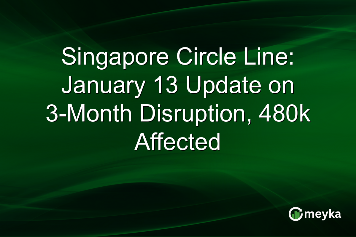 Singapore Circle Line: January 13 Update on 3-Month Disruption, 480k Affected