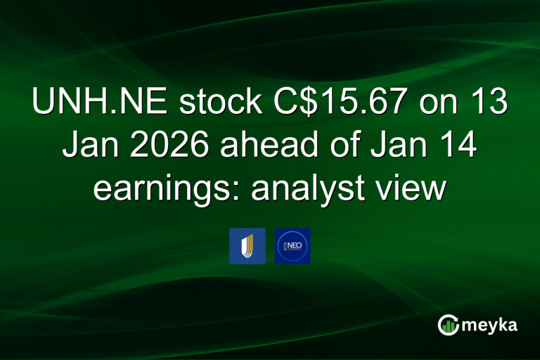 UNH.NE stock C$15.67 on 13 Jan 2026 ahead of Jan 14 earnings: analyst view
