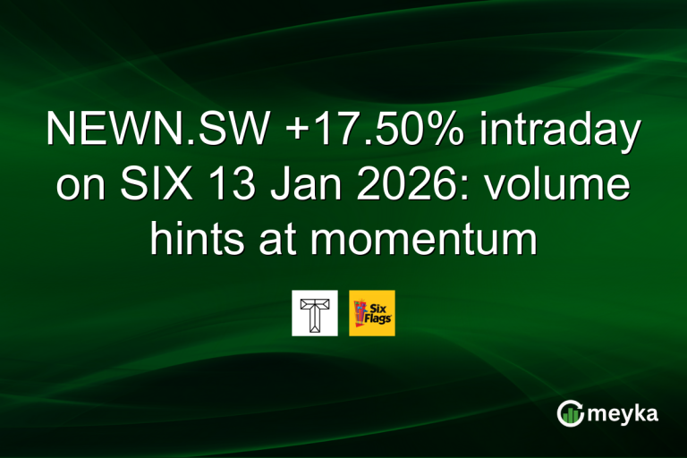 NEWN.SW +17.50% intraday on SIX 13 Jan 2026: volume hints at momentum