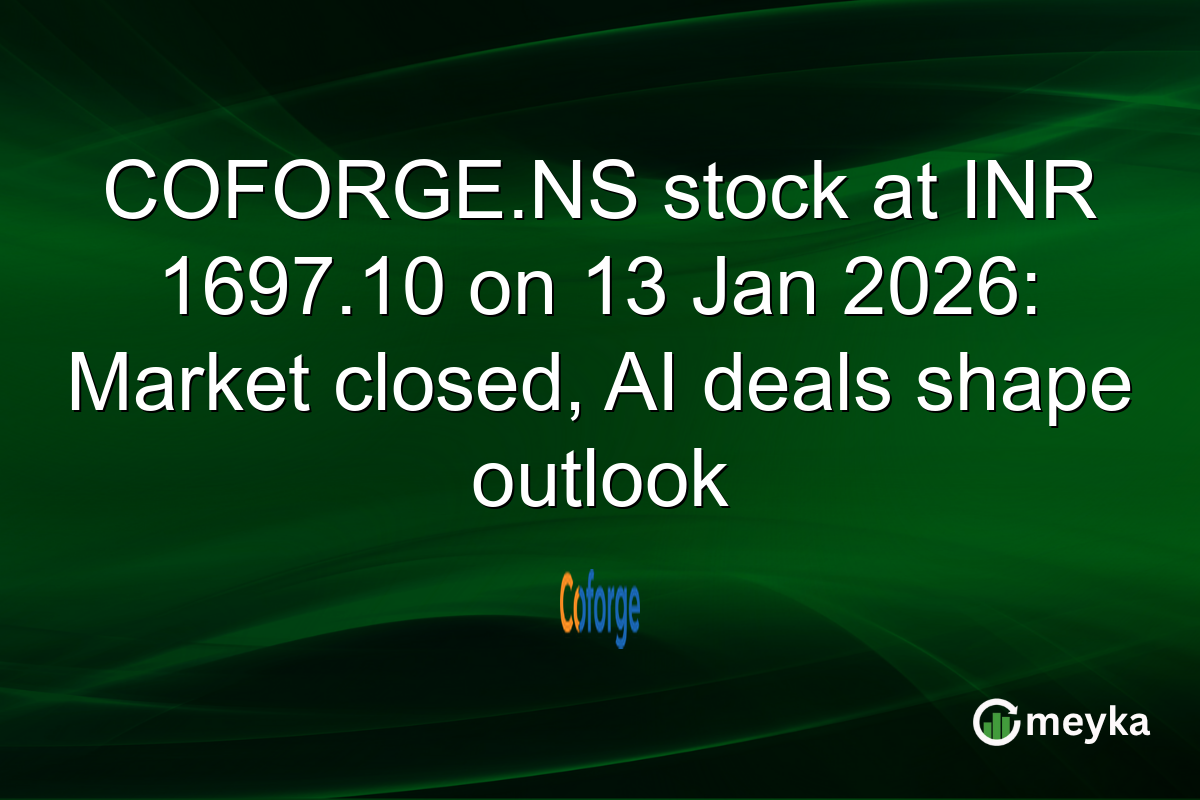COFORGE.NS stock at INR 1697.10 on 13 Jan 2026: Market closed, AI deals shape outlook