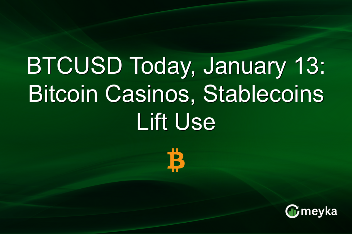 BTCUSD Today, January 13: Bitcoin Casinos, Stablecoins Lift Use
