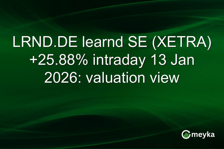 LRND.DE learnd SE (XETRA) +25.88% intraday 13 Jan 2026: valuation view