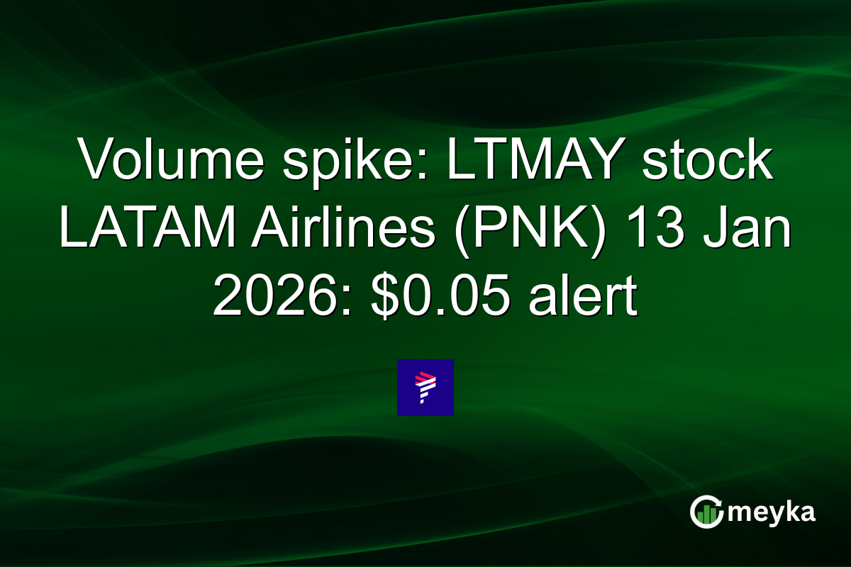 Volume spike: LTMAY stock LATAM Airlines (PNK) 13 Jan 2026: $0.05 alert