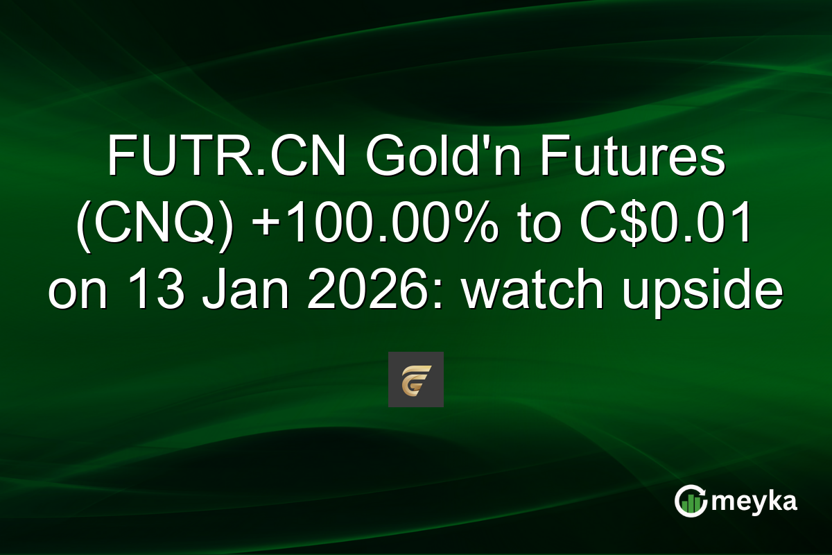 FUTR.CN Gold'n Futures (CNQ) +100.00% to C$0.01 on 13 Jan 2026: watch upside