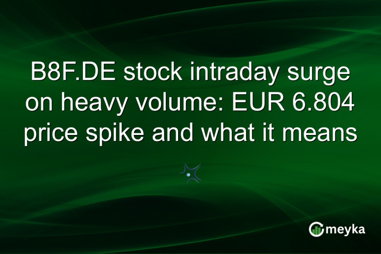 B8F.DE stock intraday surge on heavy volume: EUR 6.804 price spike and what it means