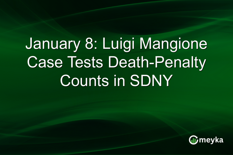 January 8: Luigi Mangione Case Tests Death-Penalty Counts in SDNY